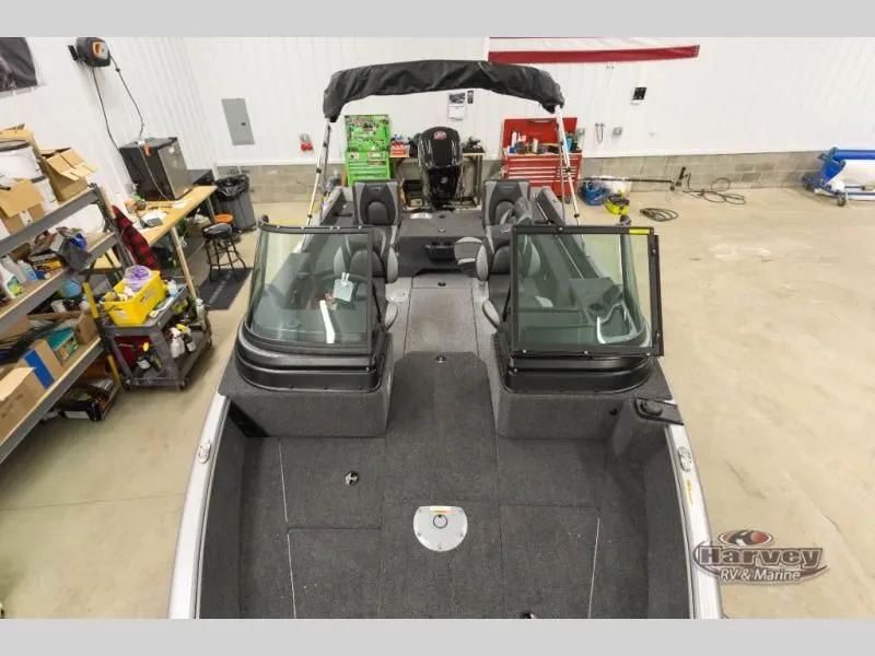 Slide: The Image of Interior view of 2026 Impact XS 1775 Sport boat in a workshop. - 9