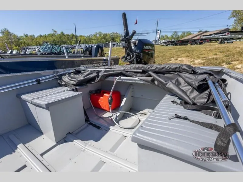 Slide: The Image of Interior of Starfish 16 LWT boat, 2023 model, featuring motor and seating. - 7