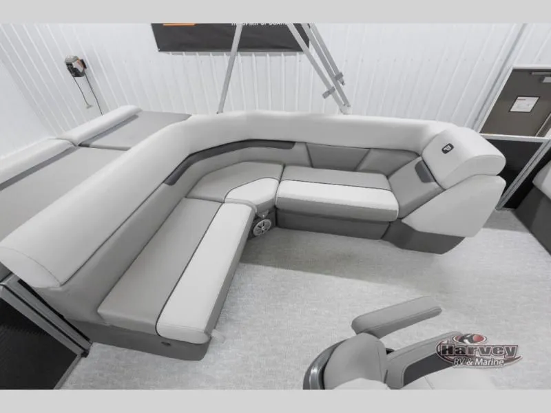 Slide: The Image of Interior of 2026 Vectra Classic 21 L with gray upholstered seating. - 13