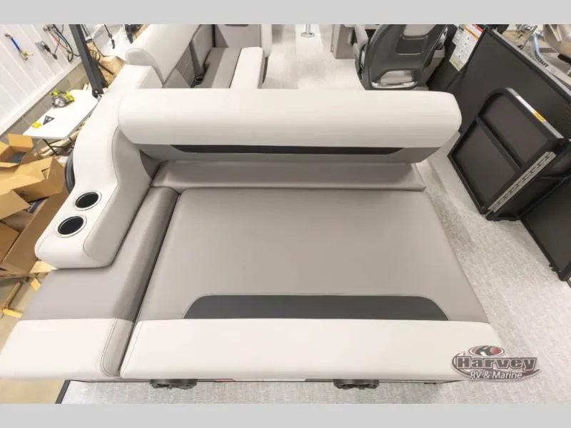 Slide: The Image of Interior of Vectra Classic 21 RL 2026 with gray upholstered seating. - 17