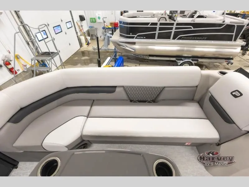 Slide: The Image of Interior of a 2026 Vectra Classic 23 QL pontoon boat. - 23