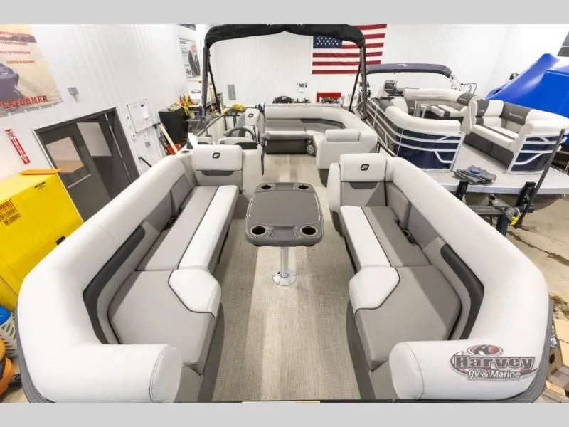 Slide: The Image of Interior view of a 2026 Vectra Speed 21L pontoon boat. - 9