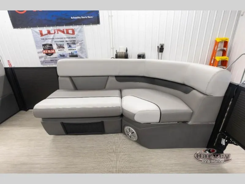 Slide: The Image of Gray seating in Sportfisher Sport 23-2RS boat, model year 2026. - 11