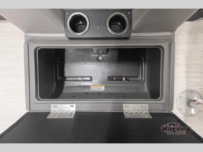 Slide: The Image of Interior view of Sportfisher Speed 21-2S 2026 storage compartment. - 13