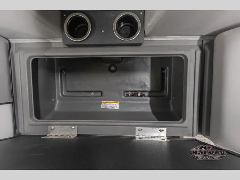 Slide: The Image of Interior of Sportfisher Speed 21-2S 2026 with storage compartment. - 18
