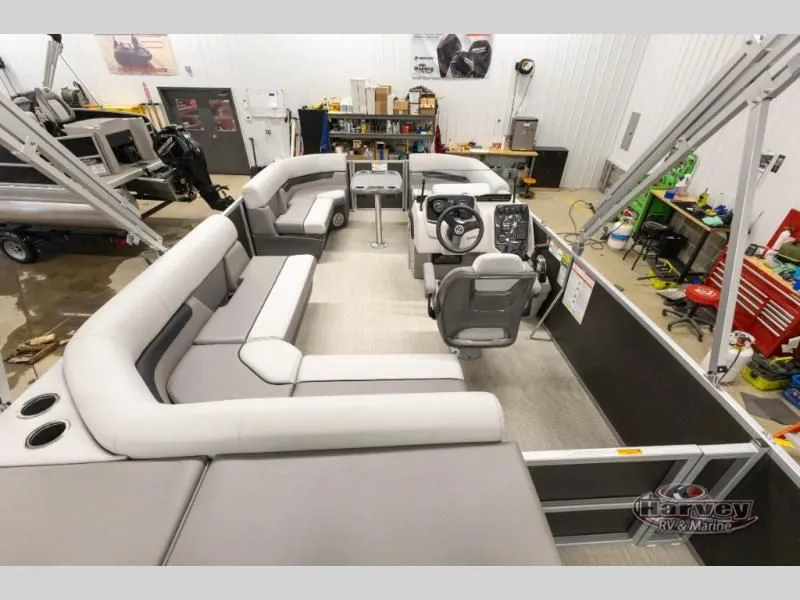 Slide: The Image of Interior view of a 2026 Vectra Classic 19 L pontoon boat. - 10