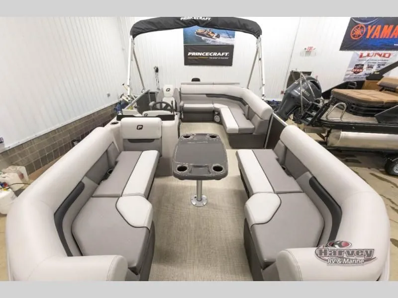 Slide: The Image of Interior view of a 2026 Vectra Classic 19 L pontoon boat. - 9