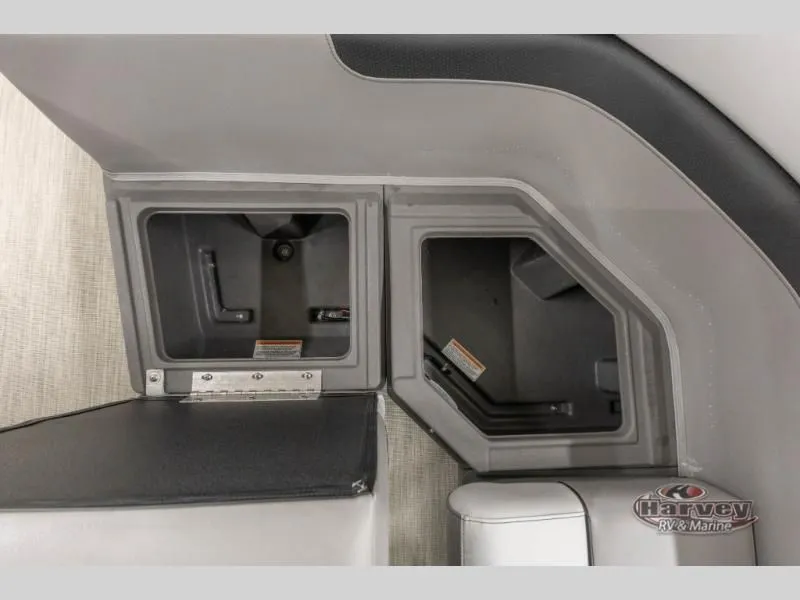 Slide: The Image of Interior of Sportfisher Speed 21-2RS 2026 with storage compartments. - 18