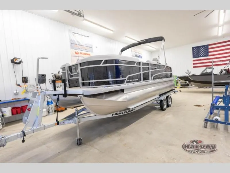 Slide: The Image of 2026 Sportfisher Speed 21-2RS boat in a workshop. - 3