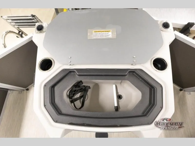 Slide: The Image of 2026 Sportfisher Classic 21-2RS boat storage compartment. - 18