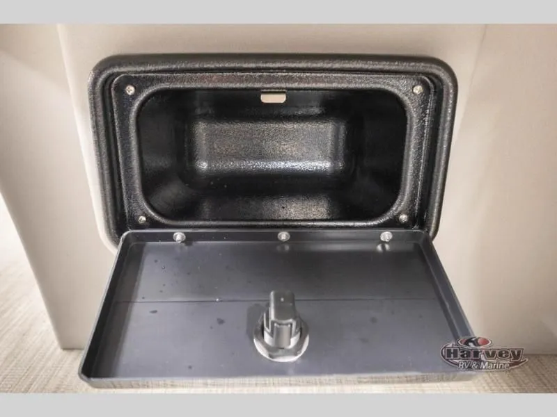 Slide: The Image of 2026 Sportfisher Classic 21-2RS storage compartment open. - 24