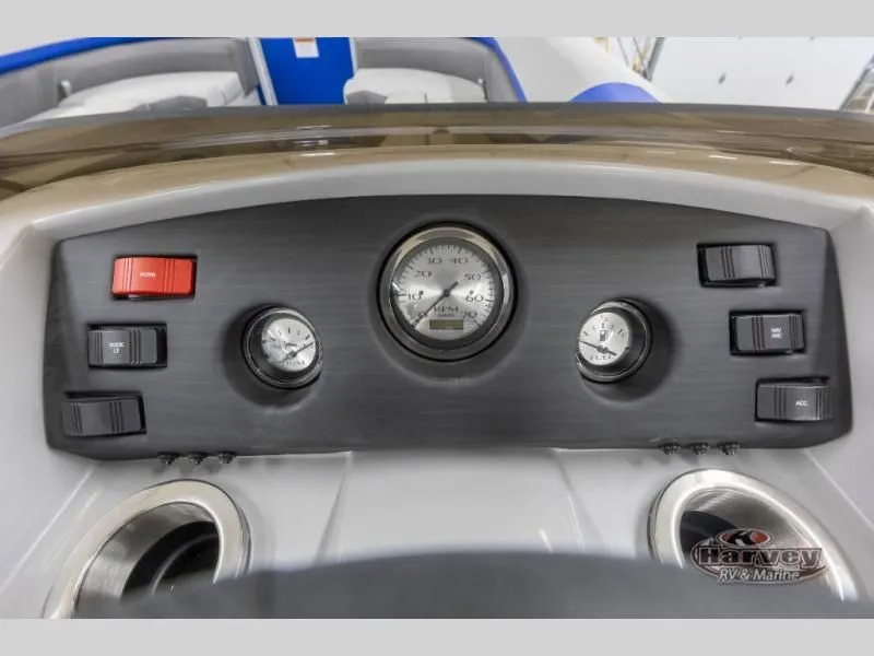 Slide: The Image of Dashboard of SX Series 20 SXLG 2026 with gauges and switches. - 25