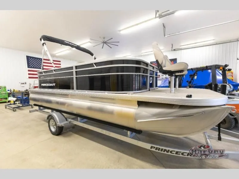 The Image of 2026 Jazz 21-2S pontoon boat in a workshop. - 1