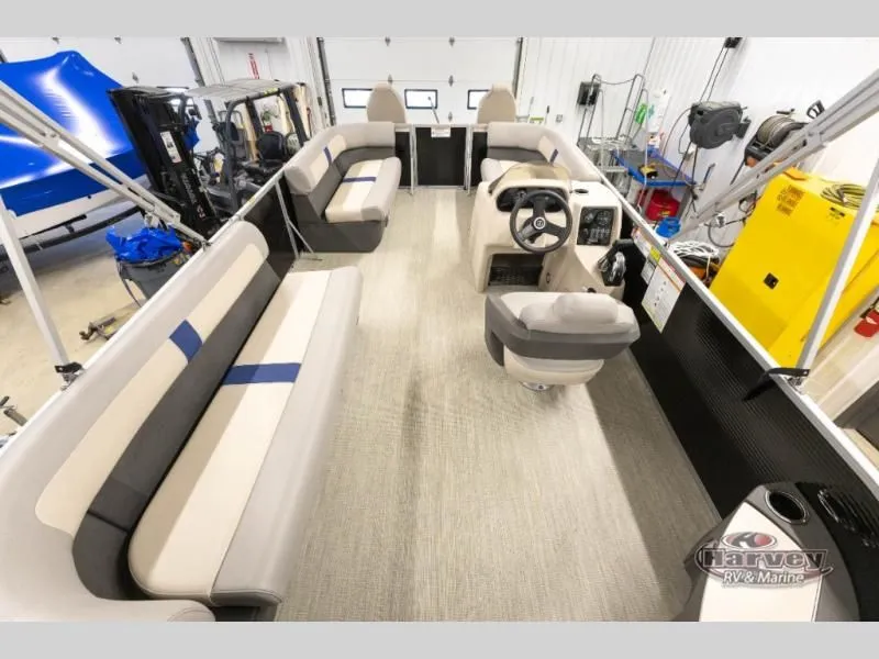 Slide: The Image of Interior view of Jazz 21-2S pontoon boat, model year 2026. - 10