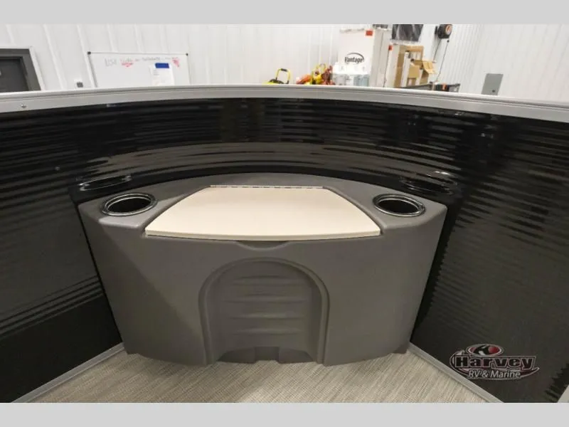 Slide: The Image of Interior of 2026 Jazz 21-2S boat with cup holders. - 16
