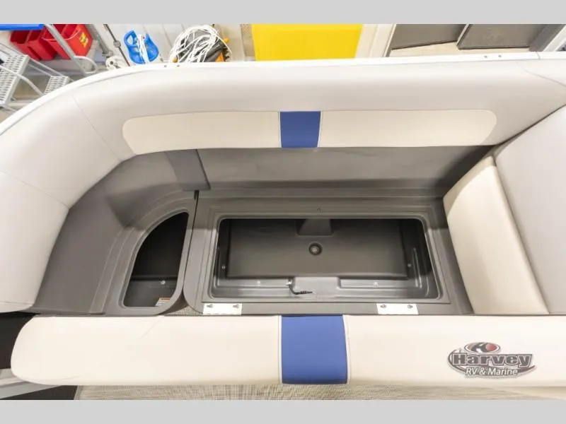 Slide: The Image of Interior of a 2026 Jazz 21-2S boat with storage compartment. - 23