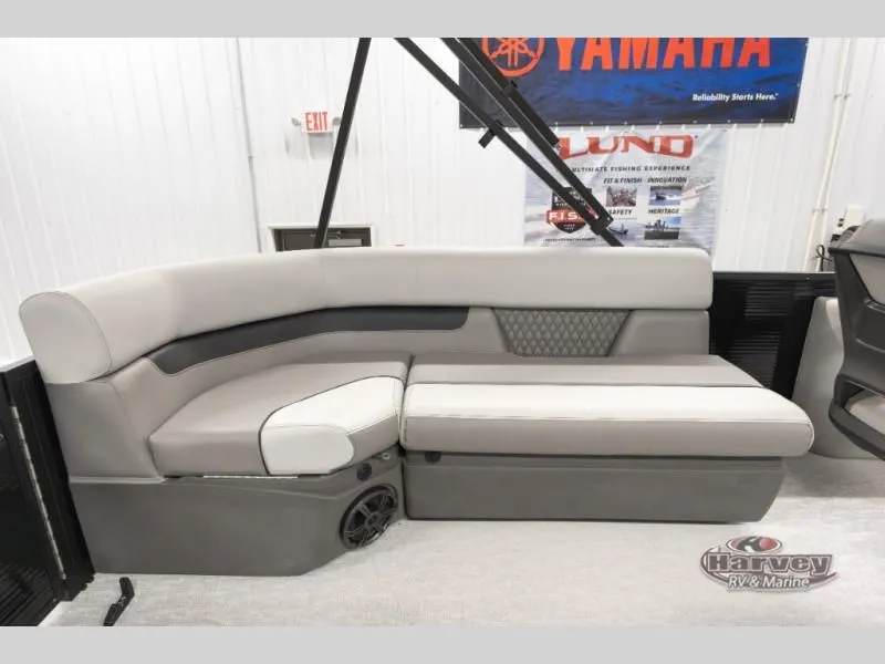 Slide: The Image of Interior of Vectra Classic 21 QL 2026 with gray seating area. - 14