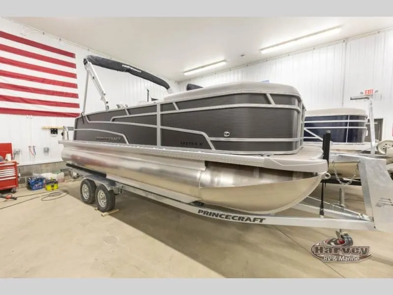 The Image of 2026 Vectra Speed 21 RL pontoon boat in warehouse. - 1
