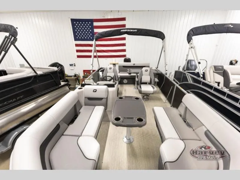 Slide: The Image of Interior view of a 2026 Vectra Speed 21 RL pontoon boat. - 7