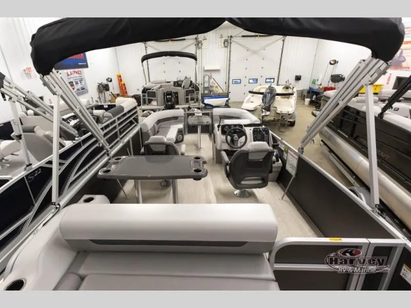 Slide: The Image of Interior view of a 2026 Vectra Speed 21 RL pontoon boat. - 8