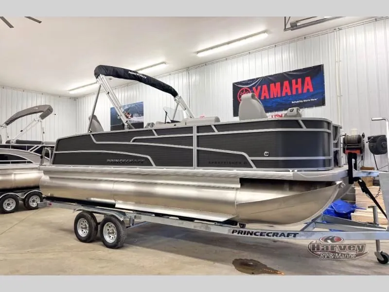 The Image of 2026 Sportfisher Speed 21-4S pontoon boat in showroom. - 1