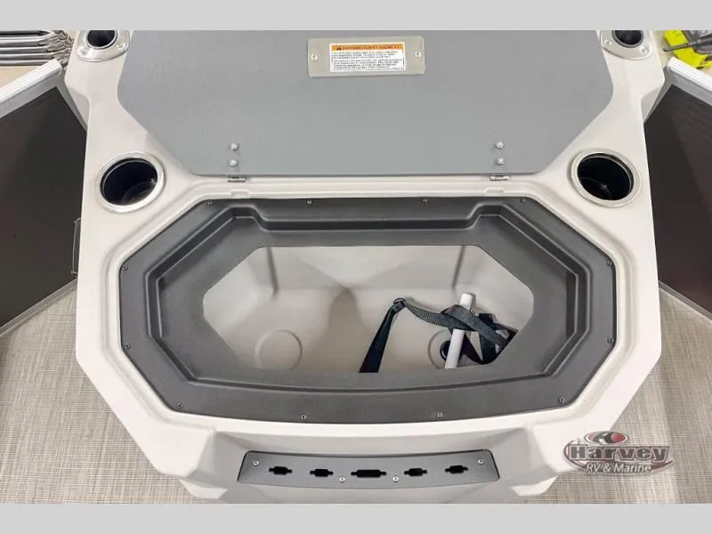 Slide: The Image of Interior view of Sportfisher Speed 21-4S 2026 storage compartment. - 10
