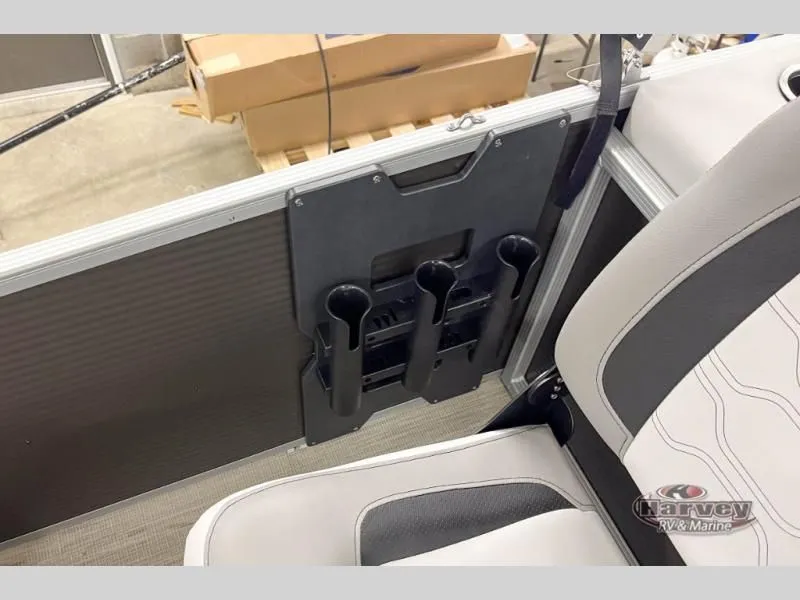Slide: The Image of Interior of Sportfisher Speed 21-4S boat, featuring rod holder. - 12