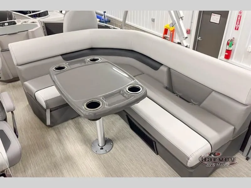 Slide: The Image of Interior of Sportfisher Speed 21-4S 2026 with gray seating area. - 14