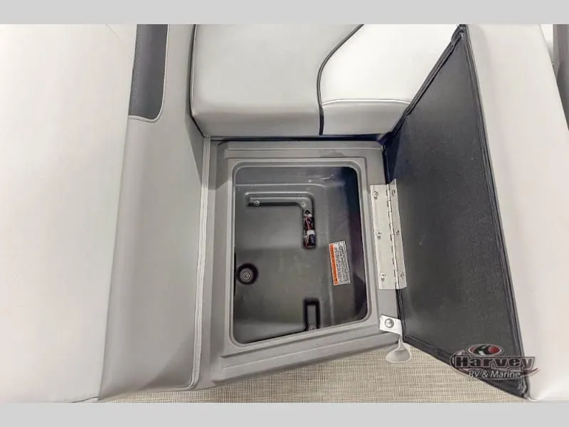 Slide: The Image of Interior view of Sportfisher Speed 21-4S 2026 with storage compartment. - 15