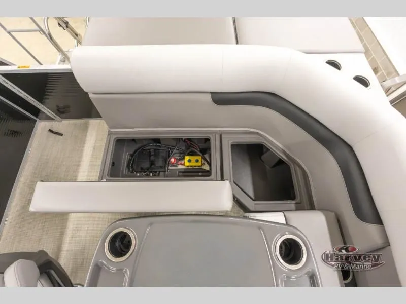 Slide: The Image of Interior view of Sportfisher Classic 21-2S 2026 with storage compartment. - 16