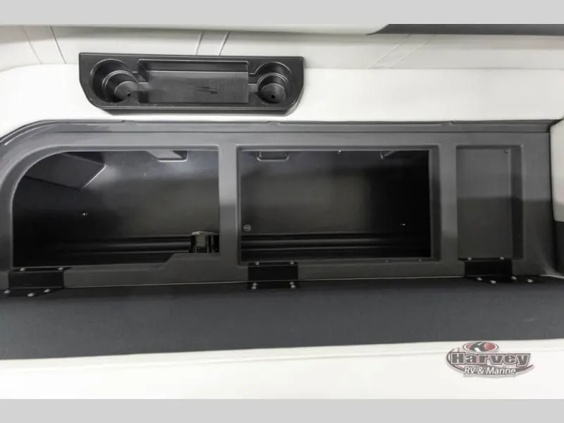 Slide: The Image of Interior of a 2026 S Series 22 SF with storage compartment. - 12