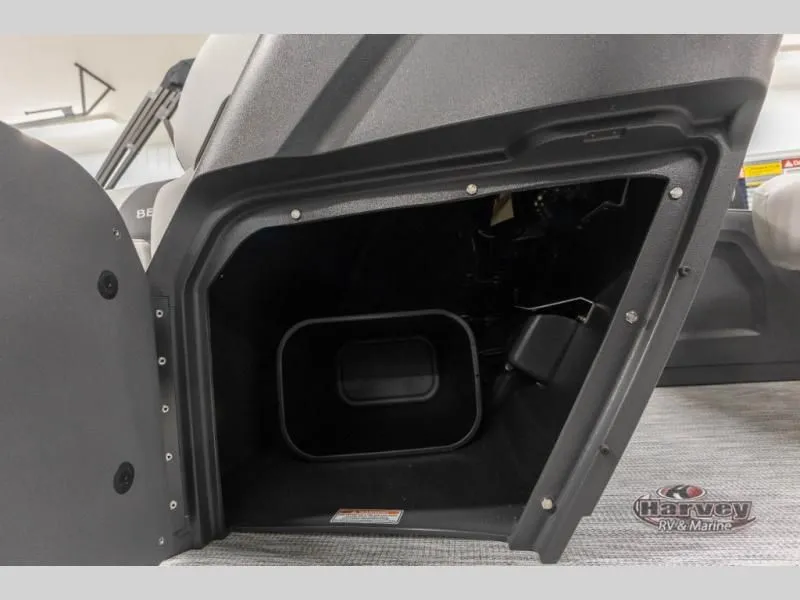 Slide: The Image of Open storage compartment in S Series 22 SF 2026 model. - 15