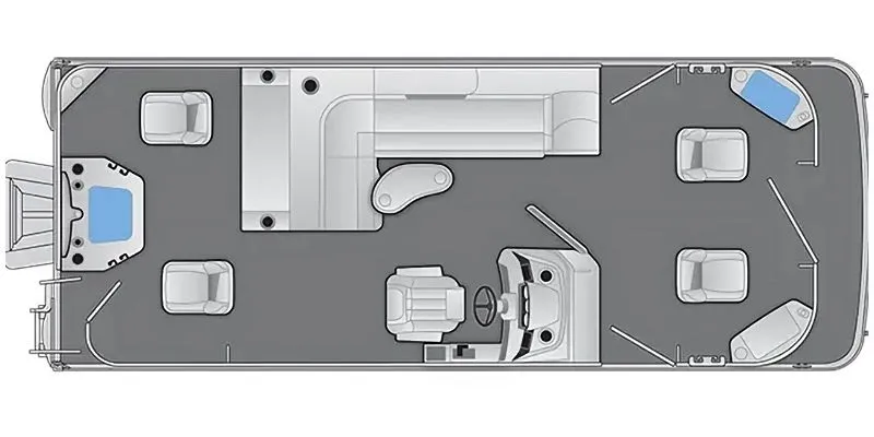 Slide: The Image of Layout of the S Series 22 SF boat model from 2026. - 2
