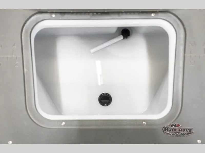 Slide: The Image of White rectangular sink in a 2026 S Series 22 SF model. - 21