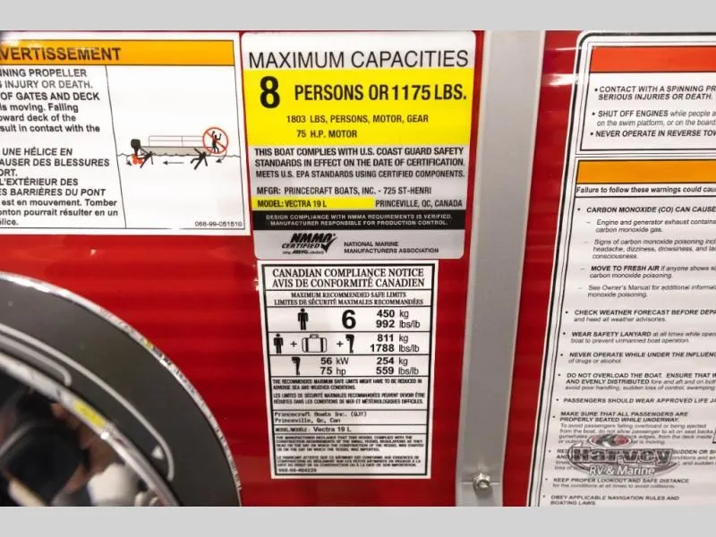Slide: The Image of Capacity label for Vectra Classic 19 L, 2026, maximum capacity 8 persons. - 21