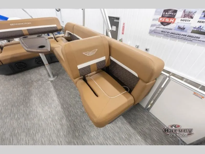 Slide: The Image of Luxurious seating in M Series 22 ML boat, year 2026. - 23