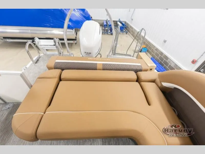 Slide: The Image of Luxurious brown boat seating in M Series 22 ML, year 2026. - 24