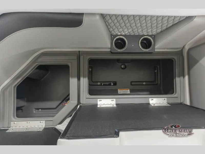 Slide: The Image of Interior of Vectra Classic 21 QL 2026 with storage compartments. - 12