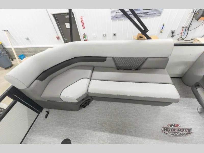Slide: The Image of Interior of Vectra Classic 21 QL 2026 with gray seating area. - 15