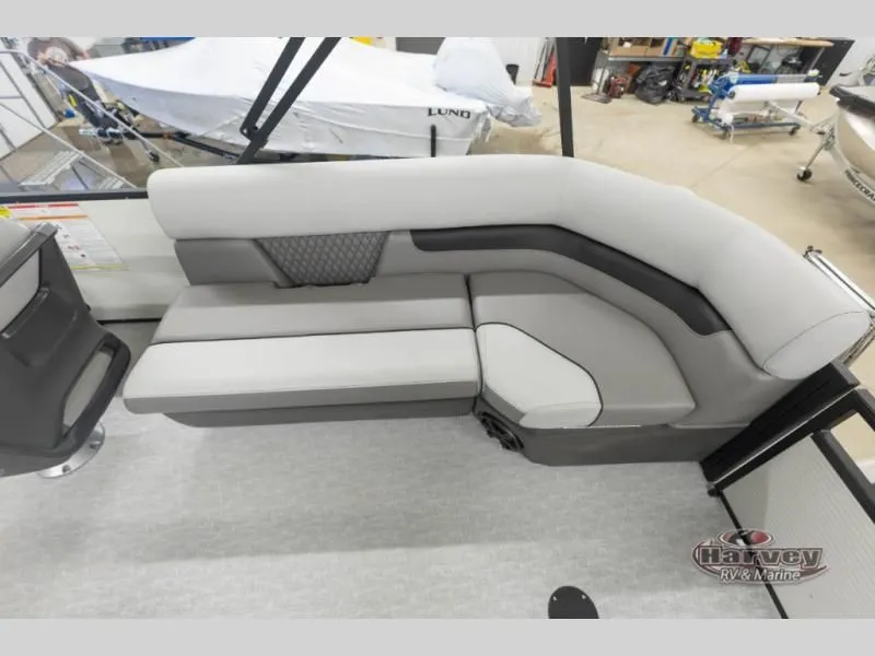Slide: The Image of Interior of Vectra Classic 21 QL 2026 with gray upholstered seating. - 17