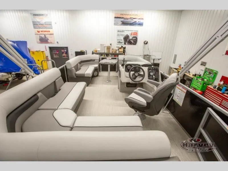 Slide: The Image of Interior of Vectra Classic 19 L boat, 2026 model, featuring luxurious seating. - 6