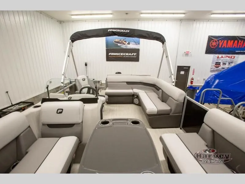 Slide: The Image of Interior view of a 2026 Vectra Classic 19 L pontoon boat. - 7