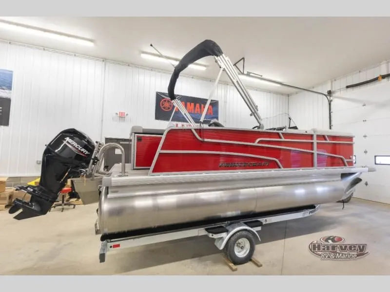 Slide: The Image of 2026 Vectra Classic 19 L pontoon boat in warehouse. - 5