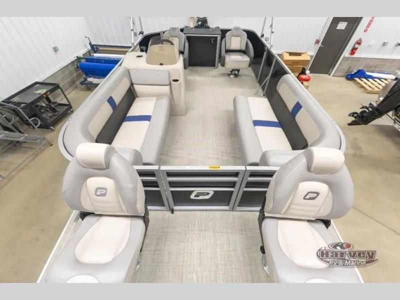 Slide: The Image of Interior view of a 2026 Jazz 19-4S pontoon boat. - 10
