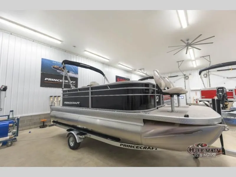 Slide: The Image of 2026 Jazz 19-4S pontoon boat in a workshop. - 8