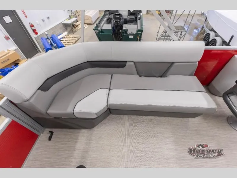 Slide: The Image of Interior of Vectra Classic 21 QL 2026 with gray seating area. - 17