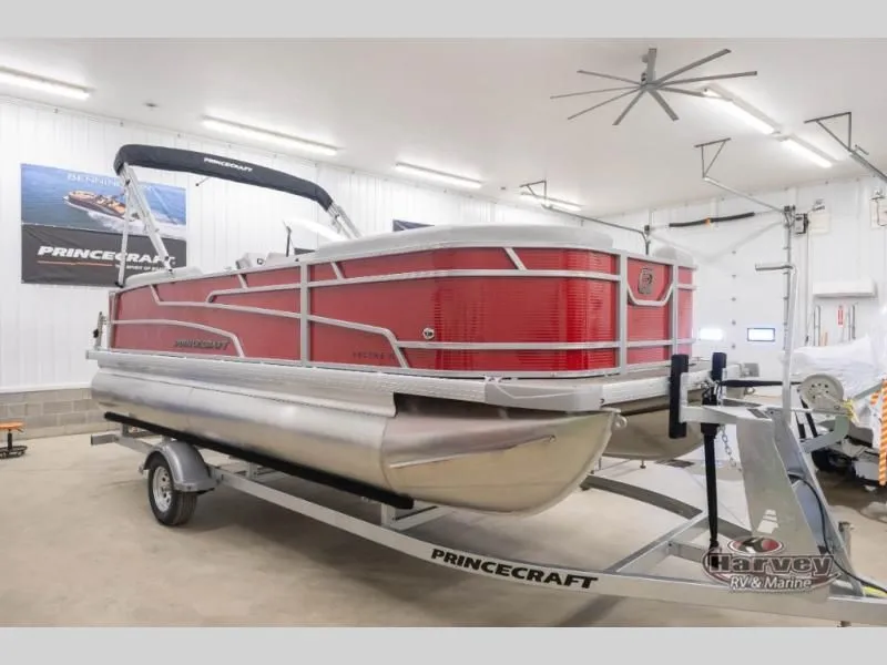Slide: The Image of 2026 Vectra Classic 21 QL pontoon boat in a workshop. - 4