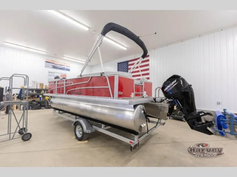 Slide: The Image of 2026 Vectra Classic 21 QL pontoon boat in workshop. - 7