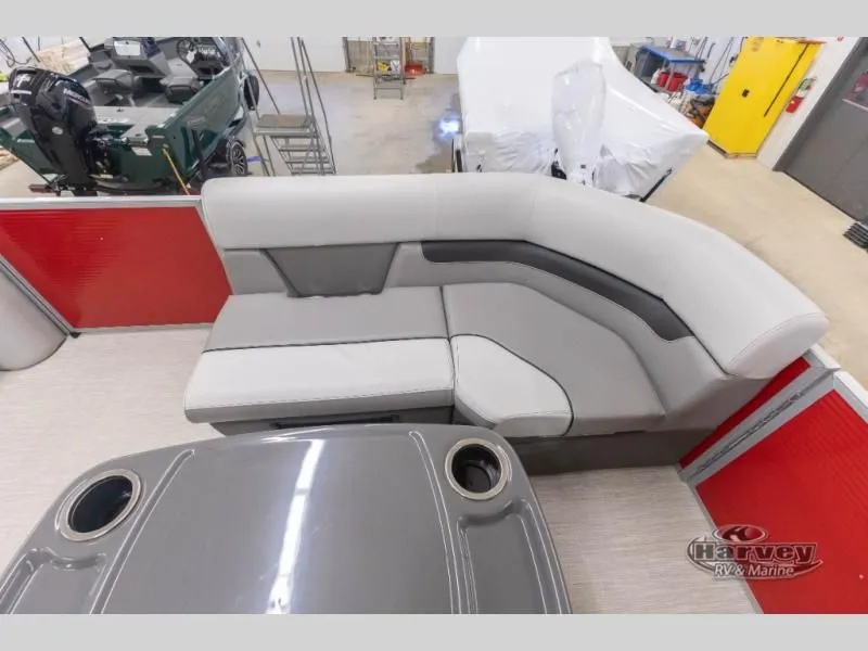 Slide: The Image of Interior of Vectra Classic 21 QL 2026 with gray seating area. - 9