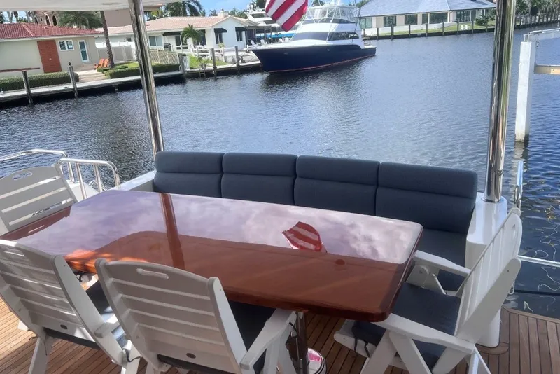 Slide: The Image of Aft Deck settee, table, and chairs - 46